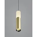 Helestra pendant luminaire LIDOS 1 flame, direct / indirect IP20, black matt, gold leaf dimmable