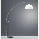 Luminaria de pedestal DORO E27 IP20, cromo, satinado, negro mate