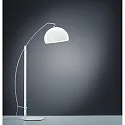 Luminaria de pedestal DORO E27 IP20, cromo, satinado, blanco