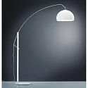 Helestra Luminaria de pedestal DORO E27 IP20, cromo, satinado, blanco