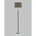 floor lamp OPPO with shade, with pull switch chain E27 IP20, black matt, black chrome 