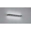 Luminaria de espejo SLATE 60 IP44, satinado, negro mate 