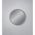 Espejo con iluminación VIDO Ø 60CM Tunable White, directa IP44, negro 