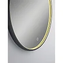 Helestra Espejo con iluminación VIDO Ø 60CM Tunable White, directa IP44, negro 