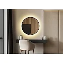 Helestra Espejo con iluminación VIDO Ø 70CM Tunable White, indirecta IP44, negro 