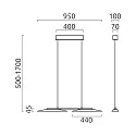 Helestra Luminaria colgante SALLY IP20, cromo, níquel mate, satinado regulable