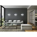 Helestra LED Wall luminaire YONA LED, 27,5cm, IP20, aluminum polished-white matt