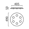ceiling luminaire NOMI 6 flames, round LED IP20