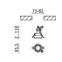 ceiling recessed luminaire NESO swivelling GU10 IP20