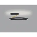 Helestra ceiling luminaire ELARA ring shape IP20, gold, black matt dimmable