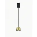 Helestra Luminaria colgante OVE IP20, dorado, negro regulable