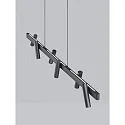 Helestra pendant luminaire CONI IP20, satined, black matt dimmable