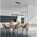 Helestra pendant luminaire CONI IP20, satined, black matt dimmable