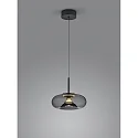 Luminaria colgante SICA de 1 llama IP20, dorado, negro regulable
