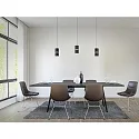 Luminaria colgante ROK de 3 llamas, ajustable, directo / indirecto, enfocable IP20, dorado mate, negro mate regulable