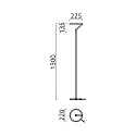 Luminaria de pedestal ELARA con interruptor LED IP20