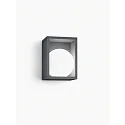 Helestra Luminaria de pared para exteriores DAY angular, redondo, conmutable IP65, grafito 