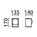 Helestra Luminaria de pared para exteriores DAY angular, redondo, conmutable IP65, grafito 