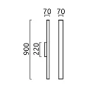 Helestra Luminaria de pared ALLA 90 conmutable IP44, cromo 