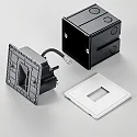 Helestra Luminaria de pared empotrable LES IP65, blanco mate 