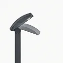 Helestra bollard lamp LUR tiltable IP54, graphite 