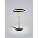 table lamp ELARA with touch dimmer, ring shape IP20, gold, black matt dimmable