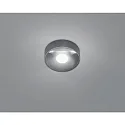 Helestra Luminaria de techo para exteriores POSH con la óptica del lente IP65, grafito 