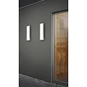 Helestra Luminaria de pared para exteriores SCALA cuadrado IP44, acero inoxidable 