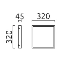 Helestra Luminaria de pared para exteriores SCALA cuadrado IP44, acero inoxidable 