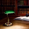 Table lamp LAWYER TL1, E27, antique brass