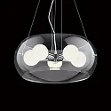 Luminaria colgante AUDI-10 SP5 de 5 llamas E27 IP20, cromo, color humo