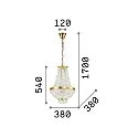 Luminaria araña CAESAR SP6 de 6 llamas G9 IP20, cromo 