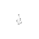 Pendant luminaire FLUT SP1 SMALL, E14, white