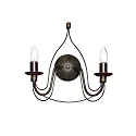 Luminaria de pared CORTE AP2 de 2 llamas E14 IP20, color oxidado 