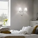 Wall luminaire PEGASO AP2, 2 flames, E14, white