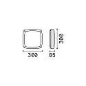 Ceiling / Wall luminaire COMETA PL3, 3 flames, E14
