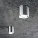 Ideal Lux Luminaria de techo para exteriores GUN PL1 cilíndrico, versión de montaje en superficie GU10 IP44, aluminio regulable