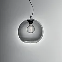 Ideal Lux Pendant luminaire NEMO FUME\' SP1 D30, E27, Ø 30cm, smoked glass