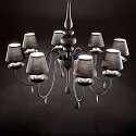 Ideal Lux Luminaria araña BLANCHE SP8 de 8 llamas E14 IP20, negro