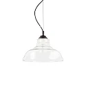 Luminaria colgante BISTRO SP1 PLATE E27 IP20, transparente