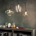 Luminaria colgante BISTRO SP1 PLATE E27 IP20, transparente