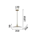 Ideal Lux Luminaria colgante CANTINA SP1 E27 IP20, latón antiguo