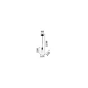 Ideal Lux Pendant luminaire EDISON SP1, E27, 60W, white