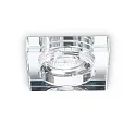 Recessed spot BLUES SQUARE, 9 x 9cm, GU10 max. 50W, aluminium, transparent