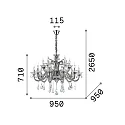Ideal Lux Luminaria araña COLOSSAL SP15 de 15 llamas E14 IP20, transparente