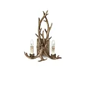 Luminaria de pared CHALET AP2 de 2 llamas E14 IP20, beige