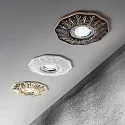 Ideal Lux Recssed light for ceilings POLKA, with plaster-decoration, IP20, GU10 max. 50W, brass