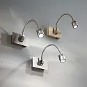 Ideal Lux Luminaria de exposición DYNAMO AP1 con interruptor, con brazo flexible IP20, latón antiguo 
