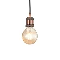 Luminaria colgante FRIDA E27 IP20, cobre antiguo, negro