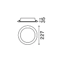 LED recessed area light GROOVE ROUND, IP20, Ø 22.7cm, 30W 3000K 2450lm 110°, white